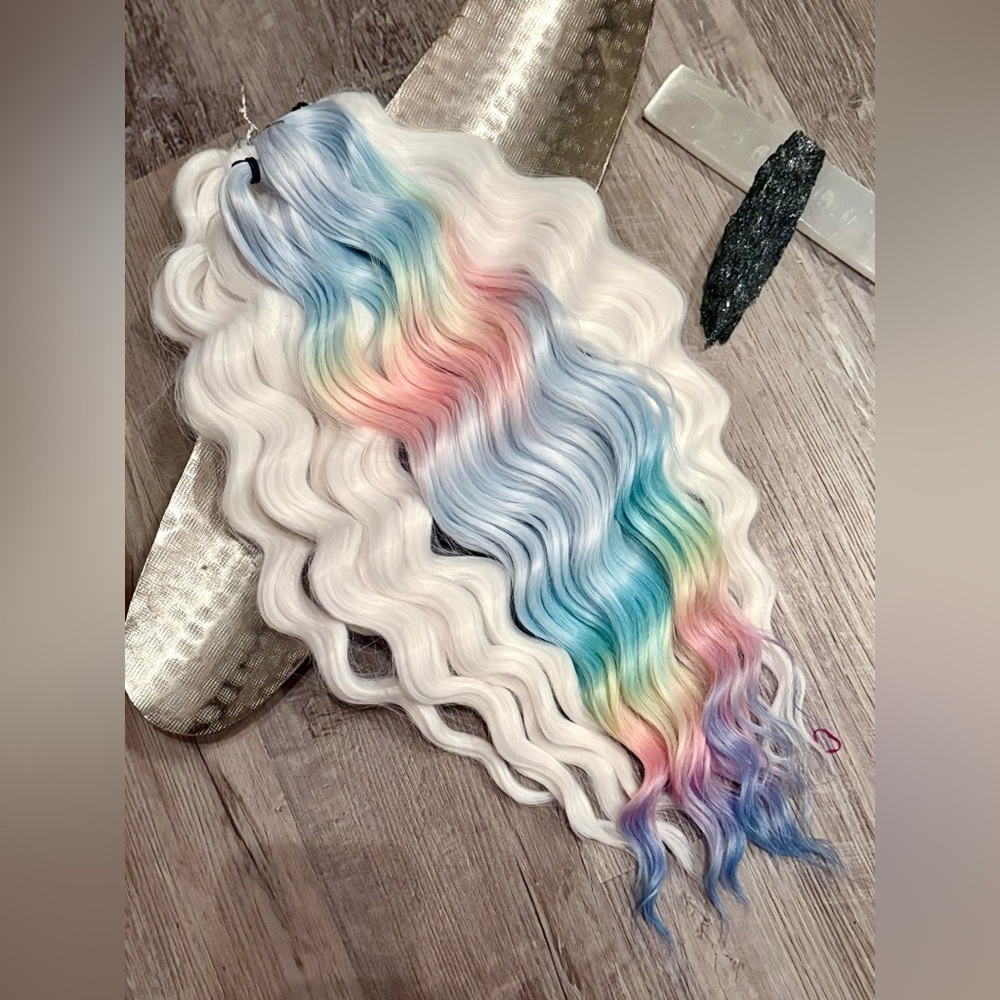FULL SET Boho Barbie Locs BRUSHABLE Anna Curl/Wave PRIDE Synthetic Dreads